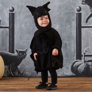 Pottery Barn Kids Black Bat Costume 2T 3T Toddler Halloween